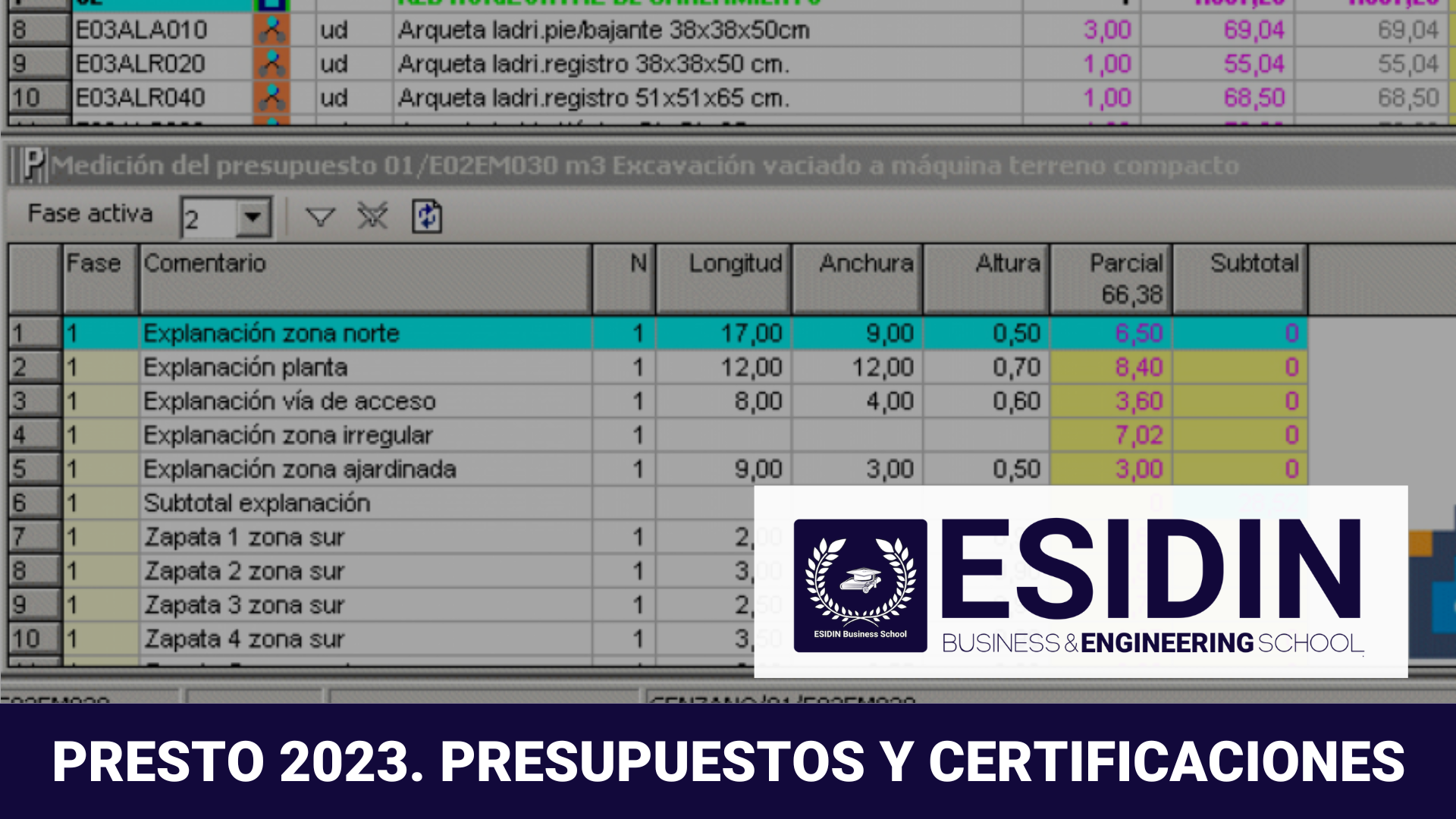 Curso de Presto 2023. Presupuestos y Certificaciones Online